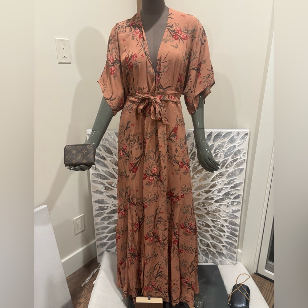 Reformation Winslow Wrap Around Dress Cecille SZ Large NWT